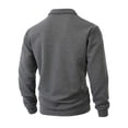 thumbnail image 6 of KHONTS Men's Long Sleeve Polo Shirts with Collar Relaxed Fit Thermal Work Shirts Warm Comfy Button down Casual Dress Tops Grey M, 6 of 8