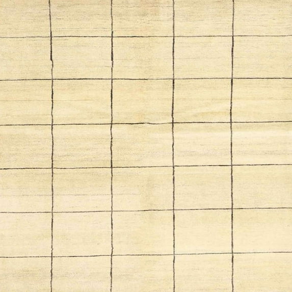 Ahgly Company Machine Washable Indoor Square Contemporary Brown Gold Area Rugs, 7' Square