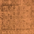 thumbnail image 1 of Ahgly Company Indoor Square Oriental Orange Industrial Area Rugs, 4' Square, 1 of 4