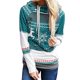 thumbnail image 2 of Pntutb Christmas Women Elk Snowflake Print tops Sudadera con capucha Pullover Blusa Pntutb Pntutb-2942, 2 of 7