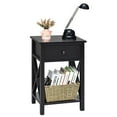 thumbnail image 5 of Costway Nightstand Chair Side End Table with Drawer & Shelf Bedroom Furniture Brown, 5 of 11
