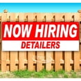thumbnail image 1 of Now Hiring Detailers 13 oz Vinyl Banner With Metal Grommets, 1 of 4