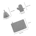 thumbnail image 4 of OULII 4 Pcs Gants de Sauna Réutilisables en Feutre Isolant Bonnet de Bain Accessoires, 4 of 8