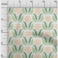 thumbnail image 1 of oneOone Cotton Flex Light Green Fabric Leaves & Floral Block Sewing Material Print Fabric By The Yard 40 Inch Wide, 1 of 4