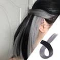 thumbnail image 2 of Peluca de cabello liso natural, pieza de cabello colorida sin rastro, extensión de clip para cabello. Conjunto B, 2 of 8