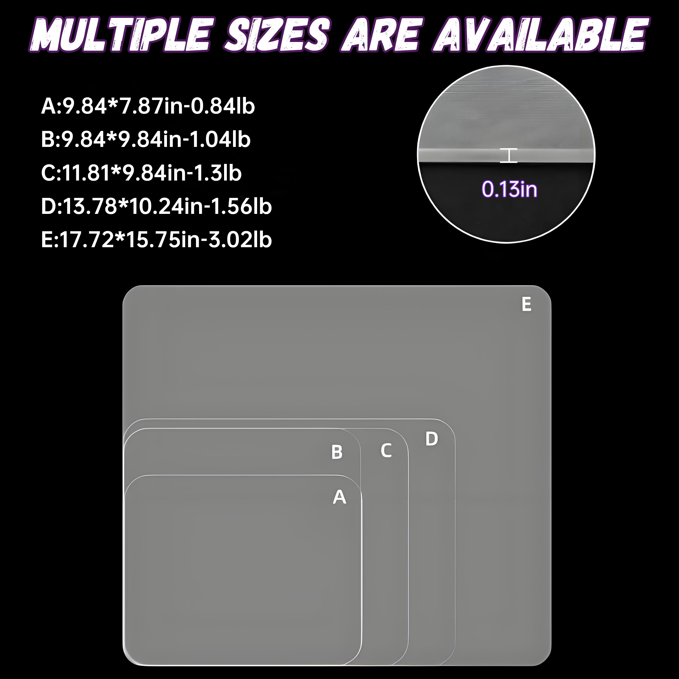 GJX Gaming Mousepad,7H Tempered Glass Mousepad,Mouse Pads,Gaming Non-Slip Low Surface Friction Glass Mouse Pad,11.81"x9.84"x0.12"