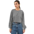 thumbnail image 3 of FIOPHY Womens Oversized Cropped Sweatshirts Crew Neck Long Sleeve Pullover Sweatshirt Casual Fall Tops, 3 of 6