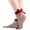 Red, variant on JeashCHAT Women Bowknot Glitter Solid Fishnet Sock Transparent Elastic Sheer Ankle Socks
