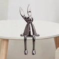 thumbnail image 3 of kurtrusly Sitting Rabbit Ornament Bunny Figurine for Bookshelf Living Room Bedroom Dark Gray M 1Set, 3 of 6
