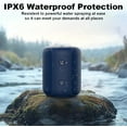 thumbnail image 3 of IPX6 Waterproof Bluetooth Speakers Portable Speakers Bluetooth Wireless 15H Playing Time 360°Stereo Sound,TWS Paring with Bass Dual Pairing for Outdoor Travel，Gift Ideas, 3 of 9