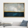 thumbnail image 2 of wall26 Framed Canvas Print Wall Art Pastel Teal Gold Gray Sky Minimal Landscape Abstract Shapes Illustrations Modern Art Decorative Contemporary for Living Room, Bedroom, Office - 24x36 Natural, 2 of 5