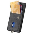 thumbnail image 3 of Funda tipo cartera retro plegable de piel para teléfono con correa, 3 of 4