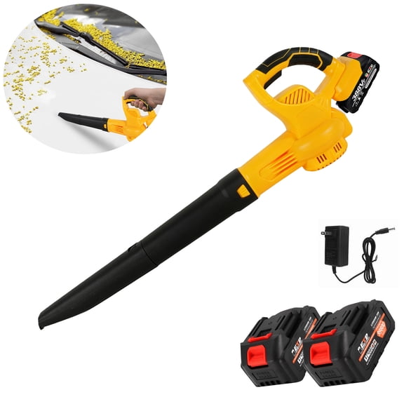 SUSUZI 21V Cordless Leaf Blower – 320 CFM 150 MPH Electric Blower with 2×2.0Ah Batteries & Charger