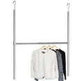 thumbnail image 1 of Decobrothers Adjustable Hanging Closet Rod, Chrome, 1 of 5