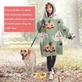 thumbnail image 4 of Wearable Oversized Blanket,Cute Halloween Ghost Pumpkin Pattern Wearable Blanket Hoodie for Adults,Cozy Hooded Blankets with Super Pockets,Super Warm Fuzzy Pullover for Women & Men, 4 of 6