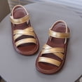 thumbnail image 4 of UAYOTSE Big Girls Sandals Open Toe Adjustable Strap Flat Dress Sandals Elegant for Wedding Events,Sizes 7, 4 of 6