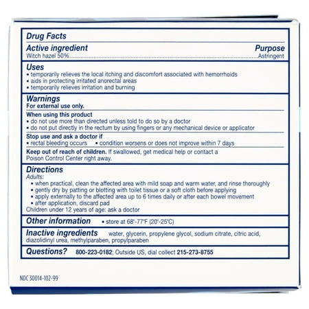 Tucks 100ct Hemorrhoid Medicated Cooling Pads with Witch Hazel