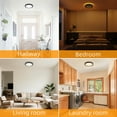 thumbnail image 6 of Hlite 7.5" Dimmable LED Ceiling Light with Night Light, 15W, 1500 LM, 3CCT Flat Round Flush Mount Lighting Fixtures for Bedroom,Hallway,Black,2Pack, 6 of 8