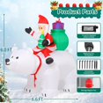 thumbnail image 4 of GOOSH Christmas Inflatables 6.6 FT Inflatable Santa Clause Riding Shaking Head Polar Bear, Cute Inflatable Santa Claus Carrying Gifts with LED Lights, Outdoor Christmas Decorations for Xmas Holiday, 4 of 7