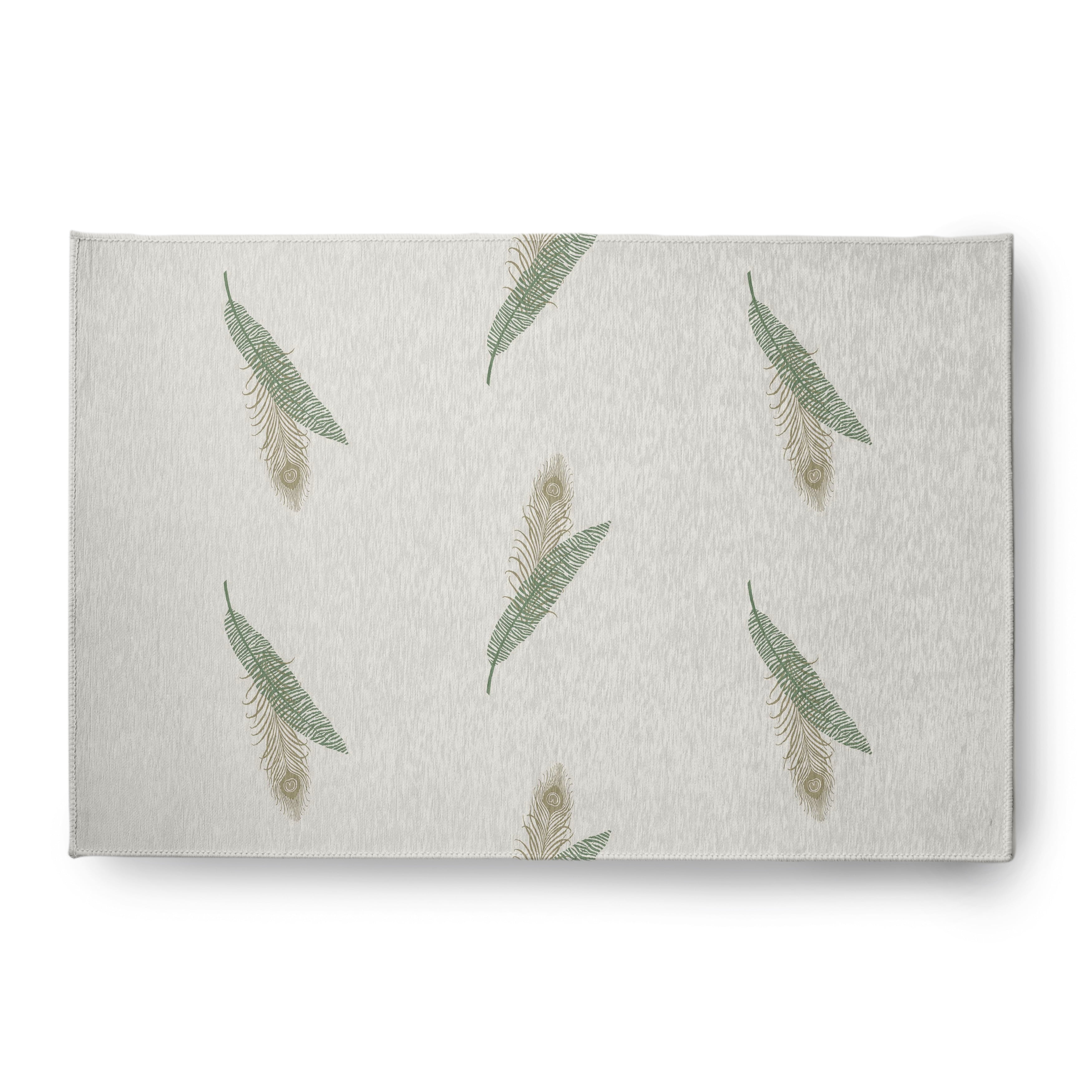 Simply Daisy 2' x 3' Basswood Brown Feather Stripe Spring Chenille Rug
