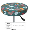 thumbnail image 4 of Balery cute Skull organ Fundas de asiento para taburete de bar redondo de tela de terciopelo ajustables que protegen de arañazos y manchas para sillas de 14 a 17 pulgadas.-12 inch, 4 of 7