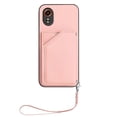 thumbnail image 2 of For Xcover7 Case Card Holder Kickstand Skin-Touch Phone Cover with Wrist Strap - Pink, 2 of 5