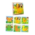 thumbnail image 1 of Rompecabezas de madera de seis caras, juguete de viaje, juguetes interactivos, desarrollo, día de San Valentín. Granja, 1 of 9
