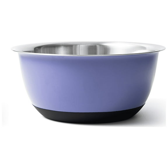 Fox Run Purple Stainless Steel Mixing Bowl, 10.75 Quart Capacity Large Mixing Bowl
