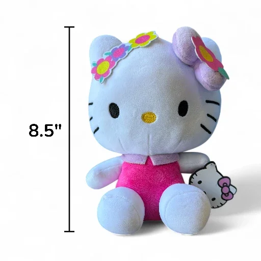 Hello Kitty Plush 8.5-Inch Sanrio Doll with Flower Headband