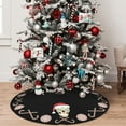 thumbnail image 5 of Christmas Tree Skirt 36 Inch Sugar Skull Santa Holiday Decorations for Festive Party Indoor Outdoor Xmas Ornaments, 5 of 6