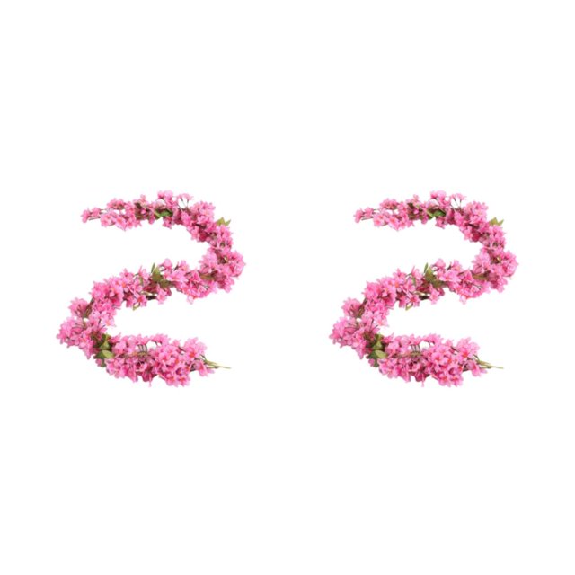 Monstrate Flores artificiales de Sakura, vid colgante, de novia de cerezo Oriental, arco, decoración de pasillo, balcón de seda, Type2 NO2