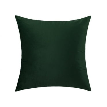 Nvzi Throw Pillow Cover 18x18 Decorative Cushion Case Farmhouse Pillowcase Modern Pillow Covers for Sofa,Couch, Living Room, Dark Green