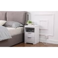 thumbnail image 2 of Jopath 2 Drawer Small Nightstand with Charging Station,Wooden End Table with Drawer and Opening Shelf,Side Table for Bedroom Living Room Dorm Office,White, 2 of 8