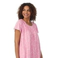 Aria 100 Cotton Short Sleeve Scoop Neck Nightgown with Pockets, Women