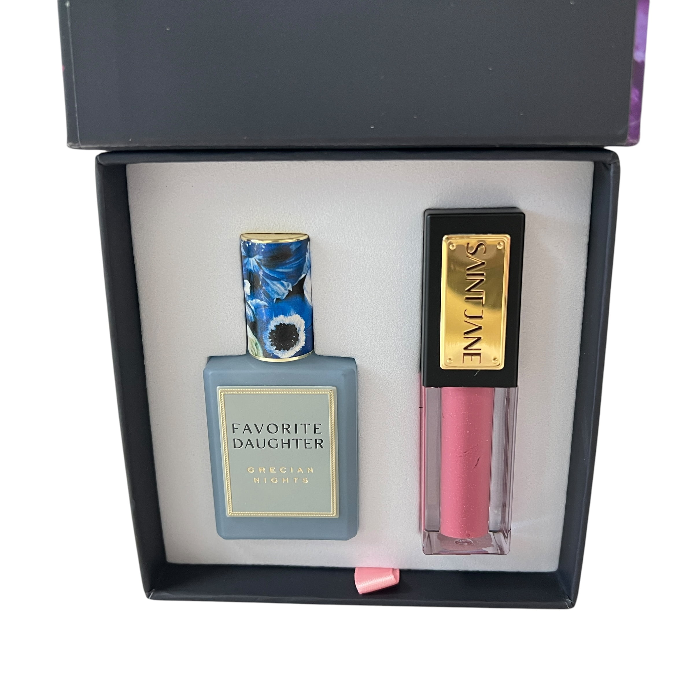Saint Jane x Favorite Daughter Lip and Fragrance Oil Duo Remedy + Grecian Nights