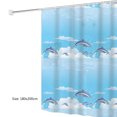 thumbnail image 3 of 180x200cm Cortina impermeable Cortina de baño para dormitorio (Dolphin), 3 of 7