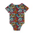 thumbnail image 2 of Daiia Geometry Printed Unisex-Baby Short Sleeve Onesies Bodysuits Baby Climbing Clothes Soft and Comfortable Romper with Expandable Shoulder Design-18 Months, 2 of 8