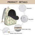 thumbnail image 5 of Green Frog Backpack – Forest Nature Style with Cartoon Frog, Flower, and Mushroom Print for Daily Use, 5 of 5