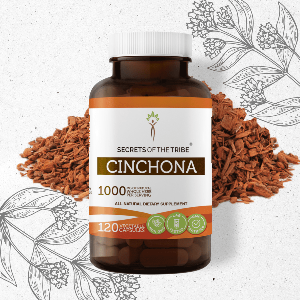 Secrets of the Tribe Cinchona 120 Capsules, Quinine, Quina May Help ...