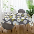 thumbnail image 6 of SKYSONIC Daisy Flower Tablecloth Waterproof Washable Polyester Square Table Cover Durable Tablecloth for Kitchen Dining Table Party Decor (54 X 54 Inch), 6 of 7