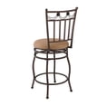 thumbnail image 4 of Linon Tabouret de Comptoir Pivotant en Métal Swag 24" Marron, 4 of 12