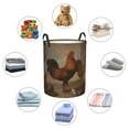 thumbnail image 3 of Lsque Oil Painting Chicken And Duck pattern Laundry Hamper Basket, Tall Woven Rope Hamper Basket for Clothes, Lightweight Storage Basket, Collapsible Waterproof-Medium, 3 of 8