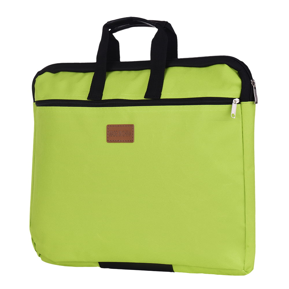 Handle Travel Computer Bag Document File Organiser Double Layers Canvas Handbag 