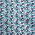thumbnail image 1 of oneOone Silk Tabby Light Blue Fabric Tropical Leaf with Animal Craft Projects Decor Fabric Printed by The Yard 42 Inch Wide, 1 of 4