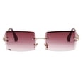 thumbnail image 3 of Gafas de terre Sin Montura Y Morado, Lentes Tintados a , 400 Jinwen Gafas de sol rectangulares para mujer, 3 of 8