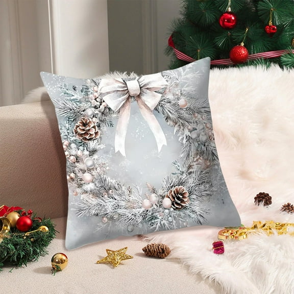 Christmas Pillow Covers for Decorations 18x18" Christmas Pillow Cover Holiday Decoration Cushion Covers