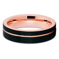 thumbnail image 3 of Silly Kings Rose Gold Tungsten Wedding Band Rose Gold Black Tungsten Wedding Ring Men & Women 6mm Tungsten Ring, 3 of 3