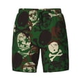 thumbnail image 4 of Lsque Mens Swim Trunks Camouflage Skull Pattern - Bathing Suit Compression Liner - Beach Swim Shorts Swimwear - (S-3XL) - Stretch Quick Dry -XX-Large, 4 of 9