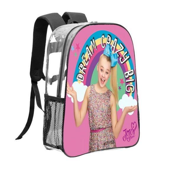 Clear Backpack for JoJo Siwa Heavy Duty for School Work Women Men Transparent Bookbag backpack Stadium Approved See Through Backpack