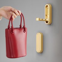 TOPRenddon Folding Wall Hooks, Foldable Coat Hooks Heavy Duty Foldable Hook Bathroom Towel Hooks Robe Hooks Wall Mounted for Hanging Coat Towels Clothes Hat Bags Keys